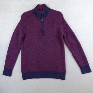 Brooks Brothers Sweater Merino Wool Half Zip Size XL